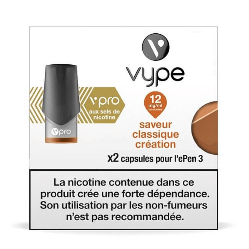 Recharge Vuse / Vype Classique Création - Epen (Sels de nicotine)