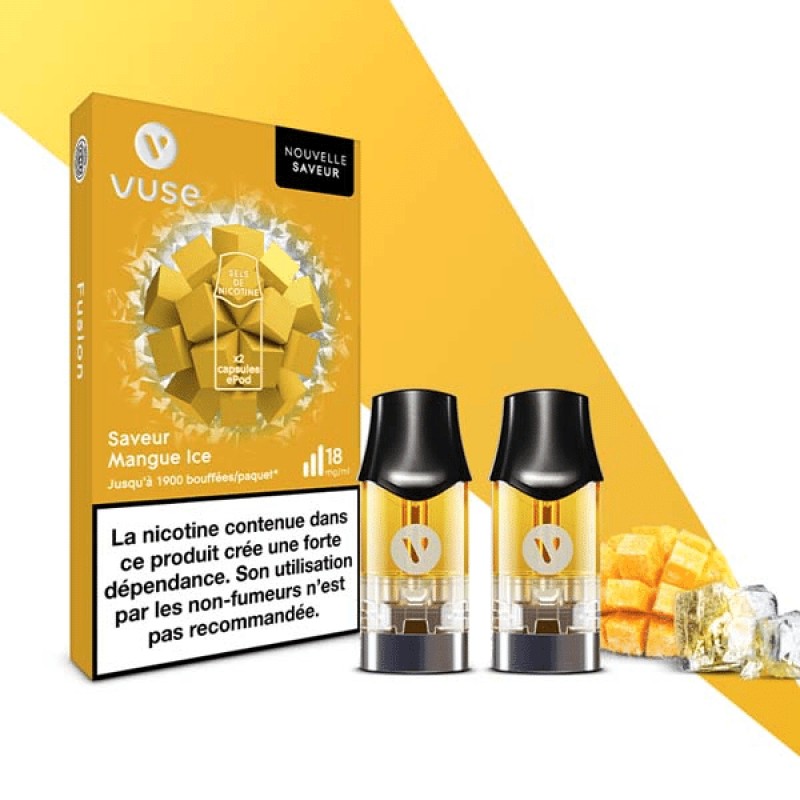 Recharge Vype / Vuse Mangue Ice EPOD (Sels de nico...