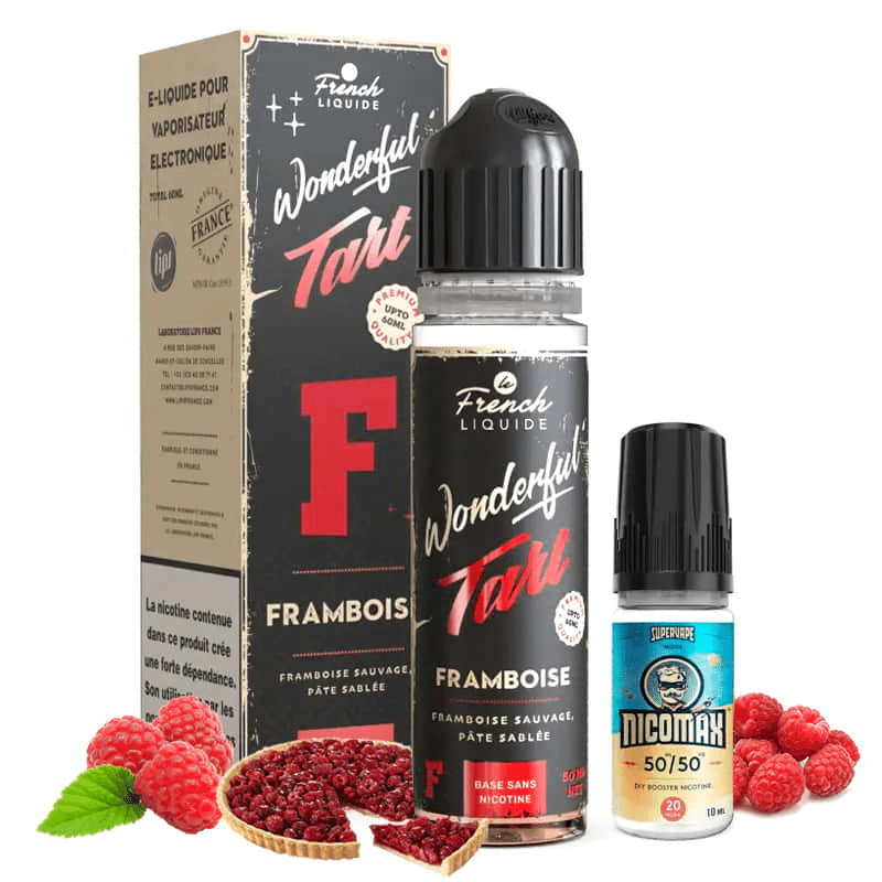 E-liquide Framboise 60ml (+ 1 Booster de Nicotine) - Wonderful Tart