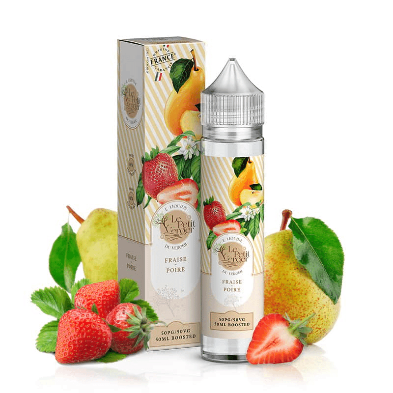 E-liquide Fraise Poire 50ml - Le Petit Verger