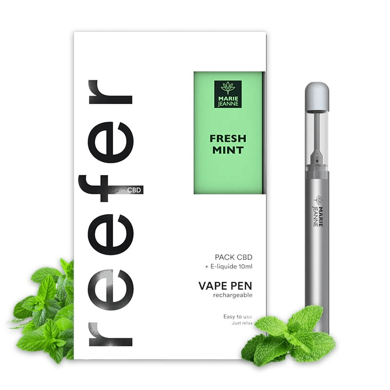 Pack Vape Pen Reefer Fresh Mint CBD - Marie Jeanne